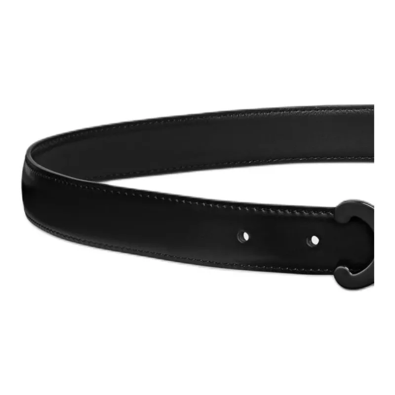 CELINE Medium Triomphe Belt In Taurillon Leather-2