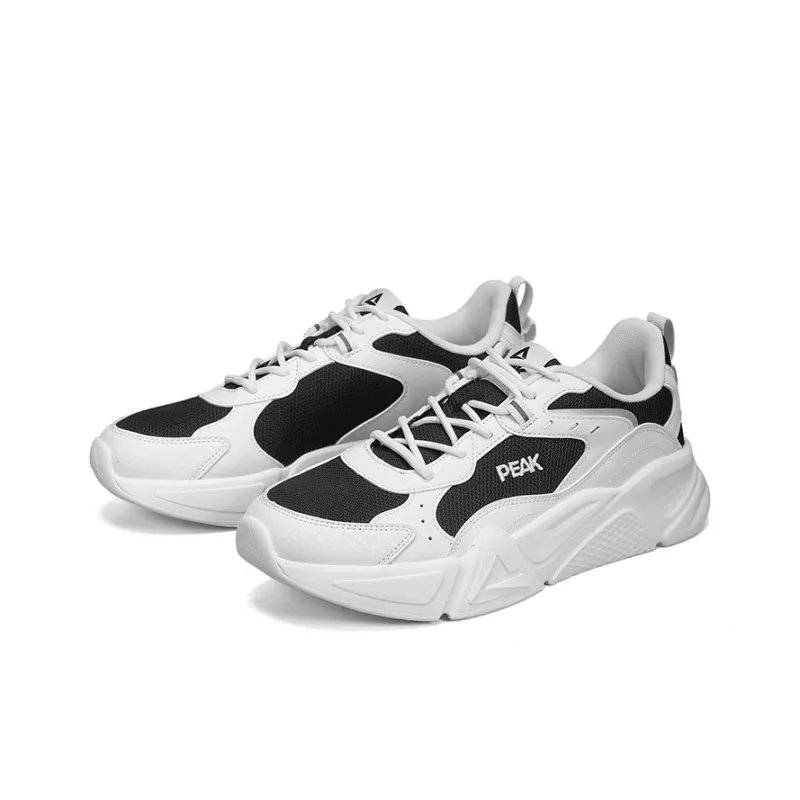 PEAK Qingshuan Cushioning Anti Slip And Wear Resistant Low Top Casual Shoes Men's Ivory Black-3