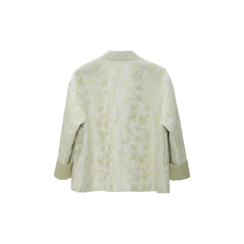 Fstudio Cropped Coats Women's Yellow Green-1