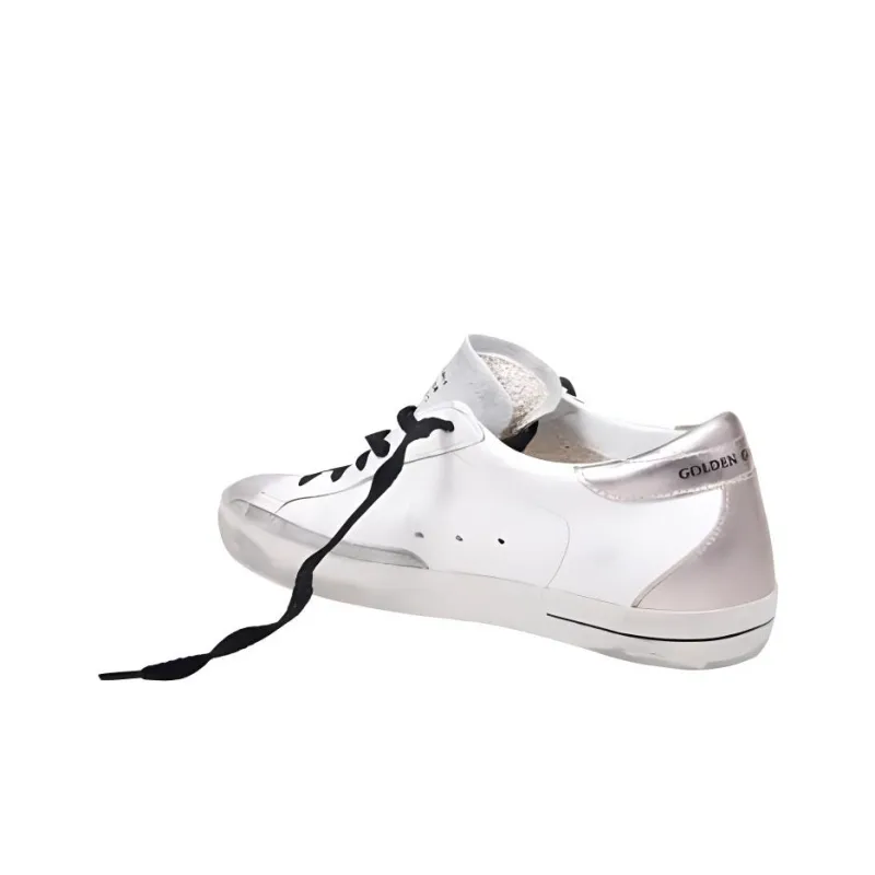 Golden Goose Super Star White Silver Metallic Women's-3