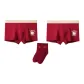 Minimalist Style Red+Minimalist Style Red+Prosperity Socks*1