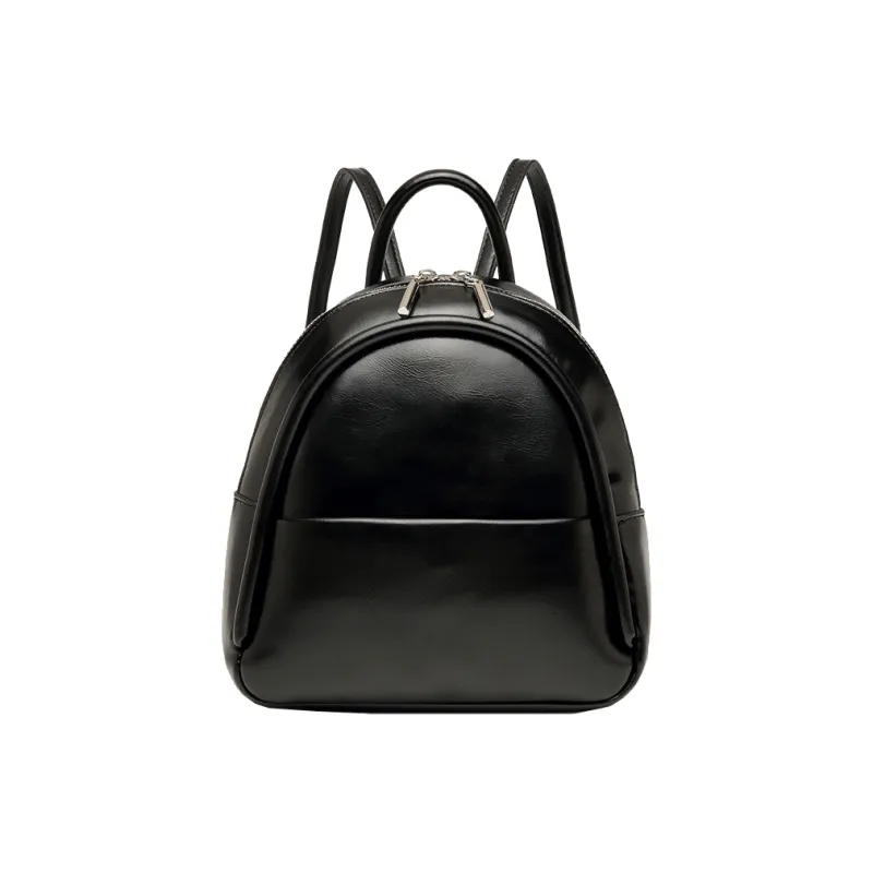 MARKANGARO PU Backpack Medium Size Unisex Brown-29