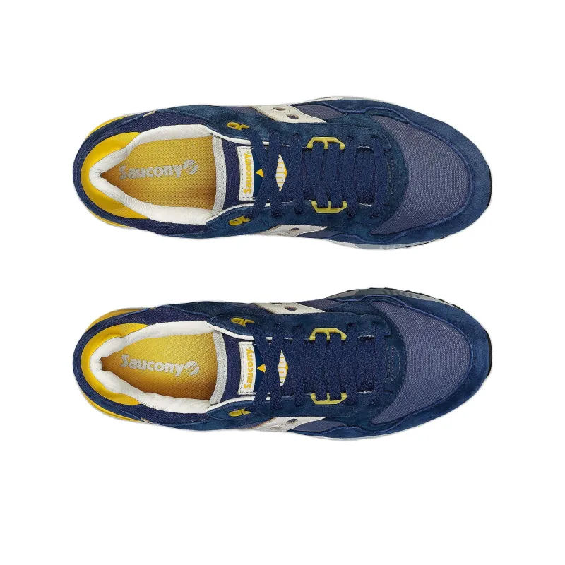 Saucony Shadow 5000 Anti Slip Wear Resistant Low Top Running Shoes Unisex Blue Yellow-3