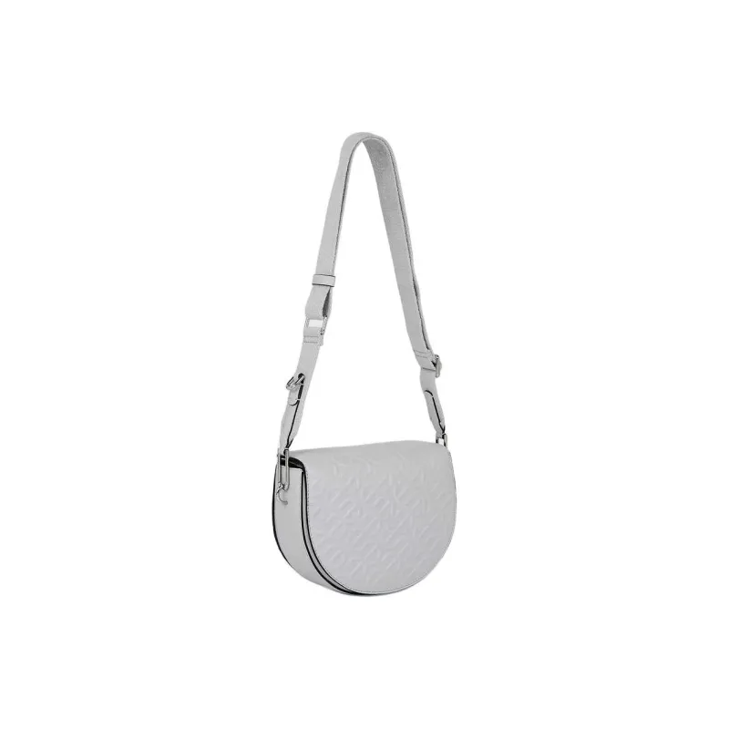 Ecco Cow Leather Saddle Bag Crossbody Shoulder Bag Small Size Women's Cloud Gray-1