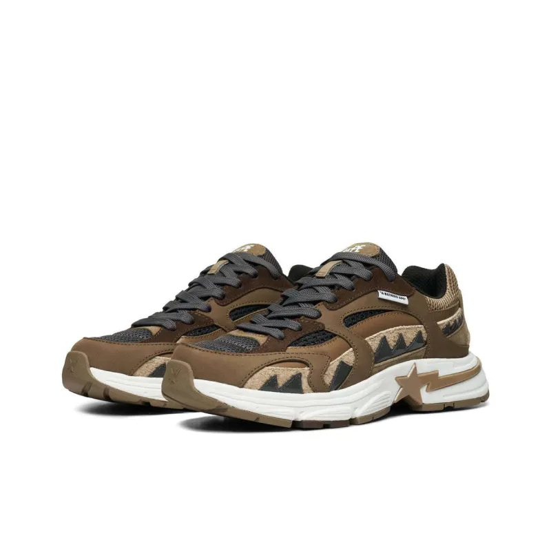 A BATHING APE SHARK STA Slip-Resistant Low-Top Casual Shoes Men's-2