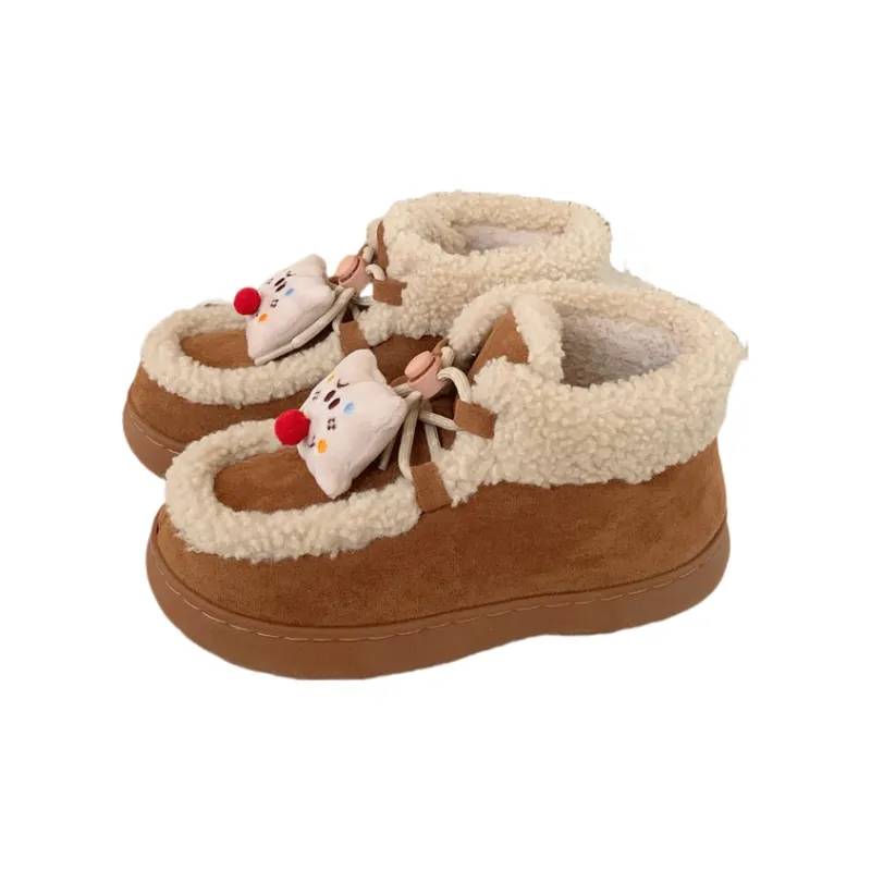 Thin Strips Cotton Slippers Women's, Black-5