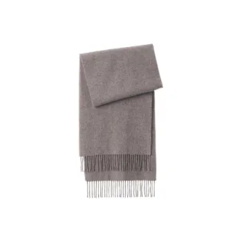 MUJI Sheep Wool Knit Scarves Women's Dark Coffee Brown