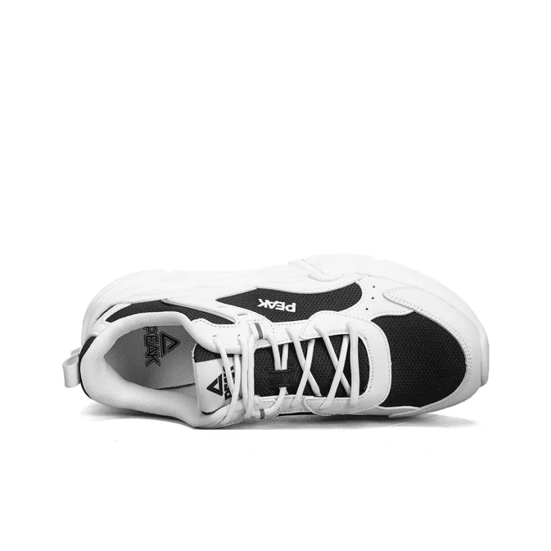 PEAK Qingshuan Cushioning Anti Slip And Wear Resistant Low Top Casual Shoes Men's Ivory Black-4