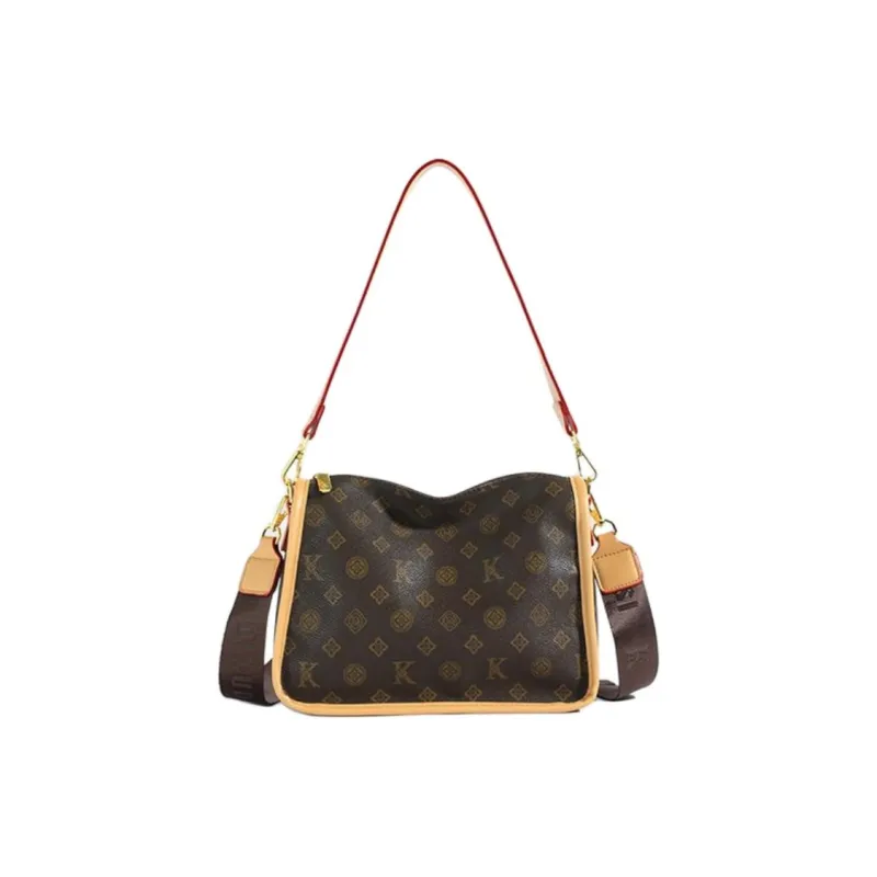 ZAVC PU Shoulder Bag, Crossbody Bag Regular Women's Khaki/Brown-0