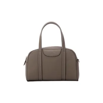 RED DRAGONFLY Top Grain Cow Leather Single Bowling Bag Crossbody Handbag Small Size Women's Black/Ecru/Brown/Khaki