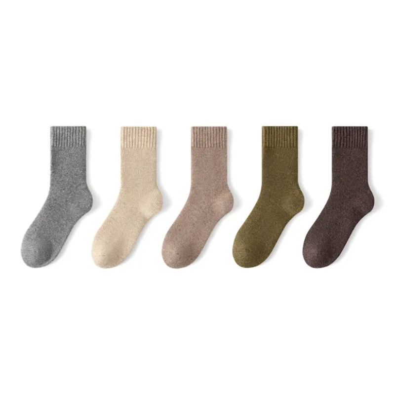 MIIOW Mid Calf Socks Women's 5 Pack-0