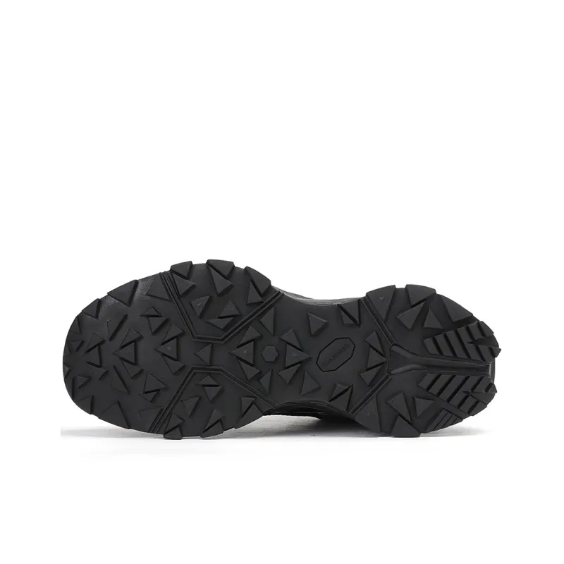 Camssoo Anti Slip And Wear Resistant Water Resistant Mid Top Trekking Shoes Unisex Black-3