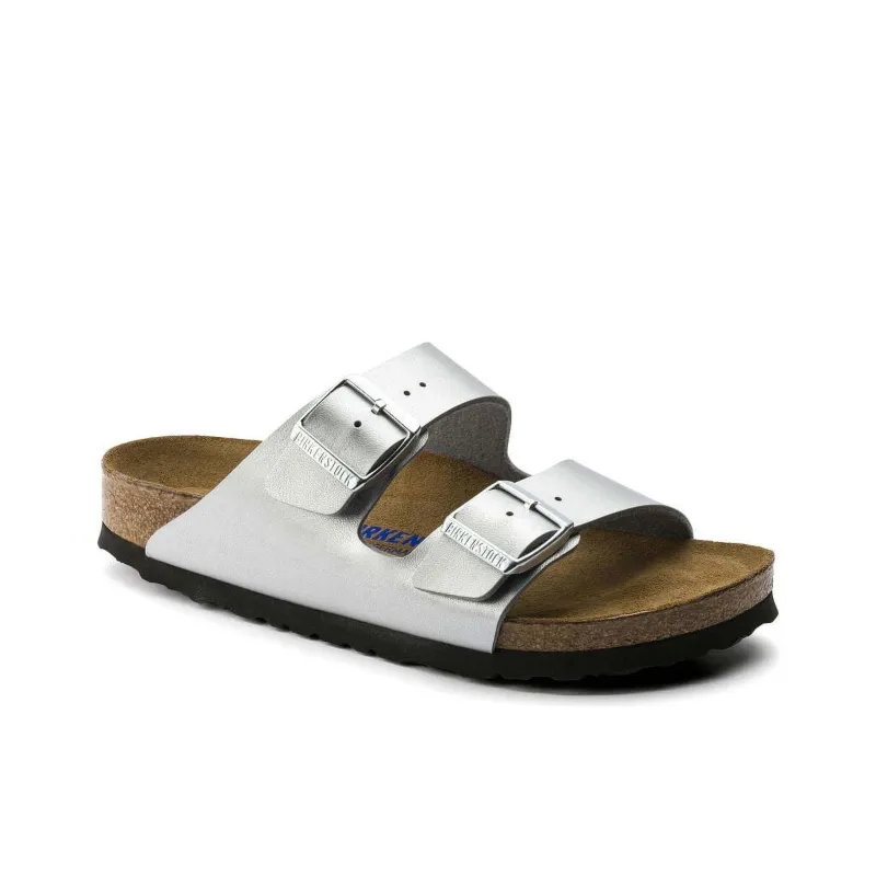 Birkenstock Arizona Soft Footbed EVA Abrasion-Resistant Slide Slippers Unisex Silver-2