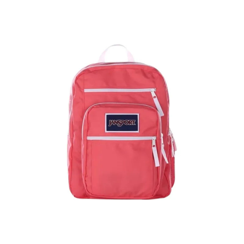JanSport Polyester Backpack Medium Size Unisex Blue Polka Dots/Coral Red-5