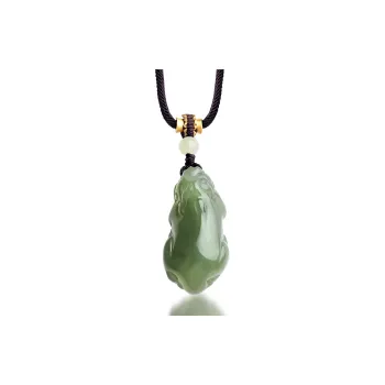 Cardamom Time Hetian Jade Necklaces Pale Greenish White Jade Unisex
