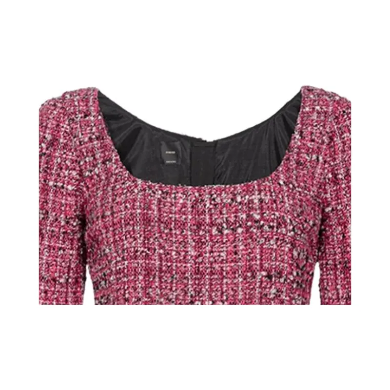 PINKO FW23 Short Sleeved Dresses Women's Magenta-5