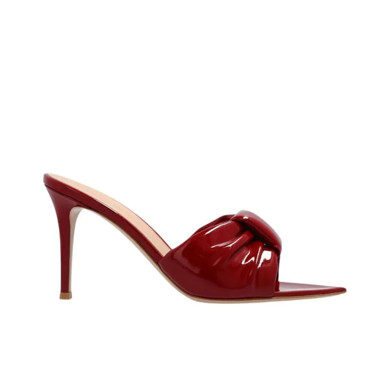 GIANVITO ROSSI Slide Slippers 9.5cm Women's Red-1