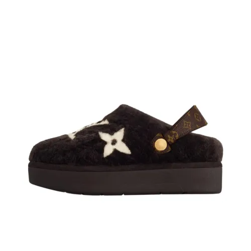 LOUIS VUITTON Abrasion Resistant Wrap toe Slippers Women's Brown
