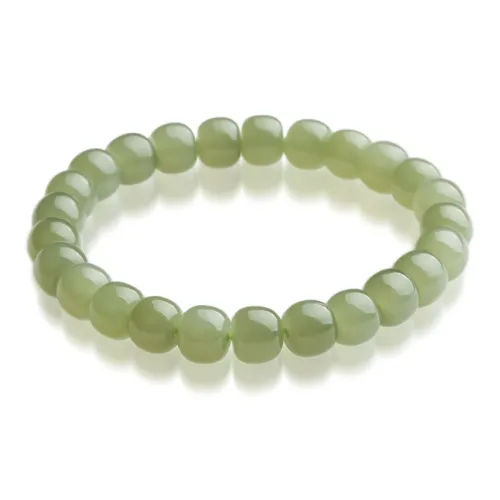 Cardamom Time Hetian Jade Bracelets Pale Greenish White Jade Unisex