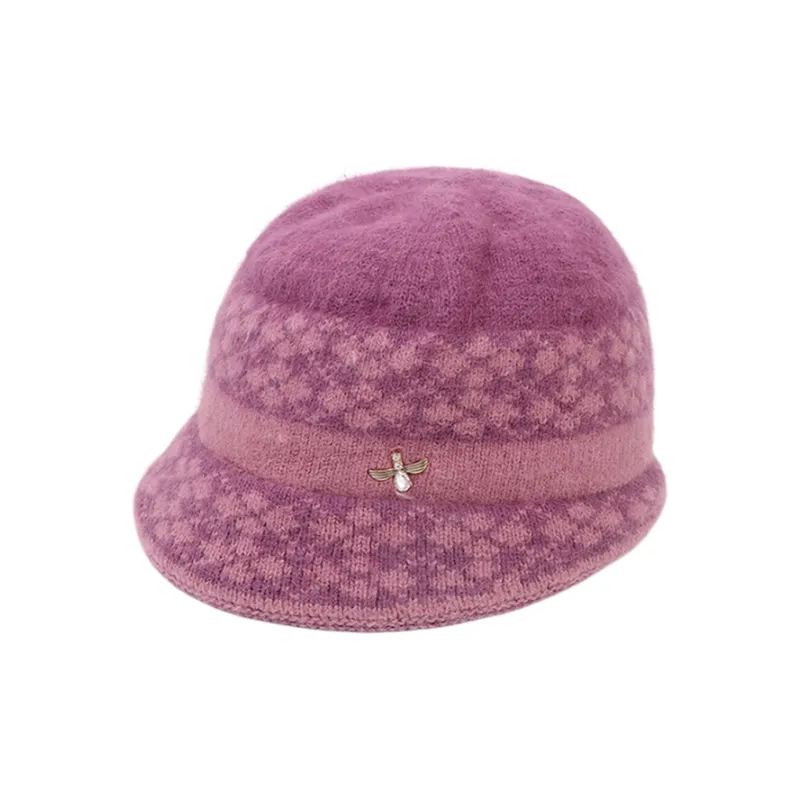 Top Melon Rabbit Fur Blend Beanies Women's-1