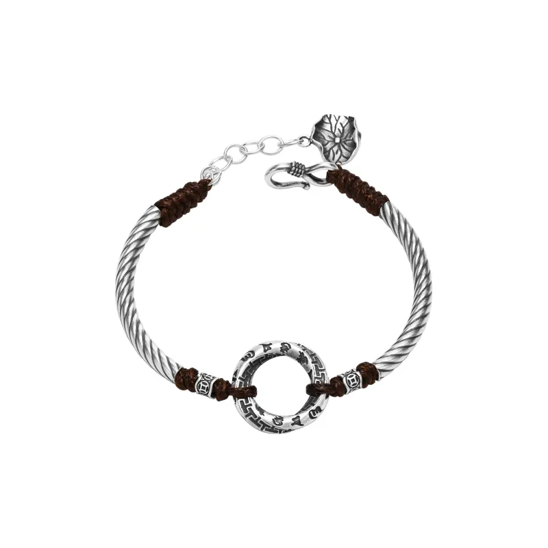 LIANDUO S999 Fine Silver Bracelets Men's-0
