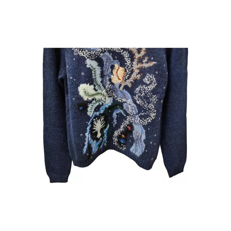 DIOR Cashmere Sweater Women's Navy-3