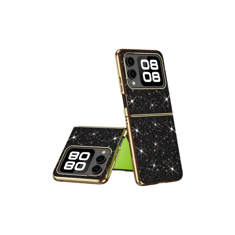 ZHUOJI TPU Material Huawei Novaflip Phone Case Compatibility Foldable Display Women's Ultra Thin Star Diamond Glitter-2
