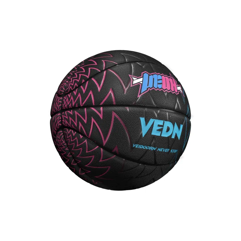 VEIDOORN PU Basketball Black Size 7 Ball Street Training Competition Unisex-3