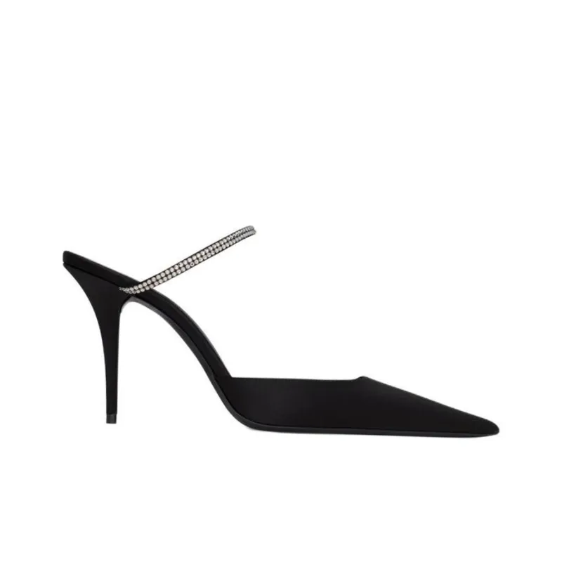 SAINT LAURENT Barbara Embellished Pointed Toe Pumps-1