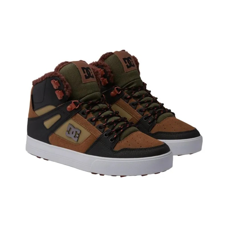 DC Shoes Pure High WNT High Top Skateboard Shoes Men's Brown-2