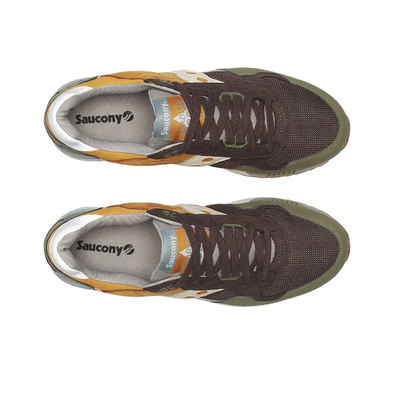 Saucony Shadow 5000 Anti Slip Wear Resistant Low Top Running Shoes Unisex Umber-3