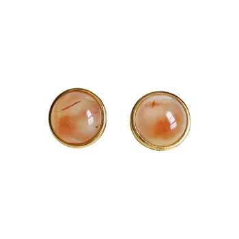 YUSHE Southern Red Agate Stud Earrings Women's