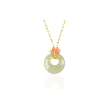 XIAOLIUJADE New Chinese Style Hetian Jade Pendant Gentle Good Luck Pale Greenish White Jade Women's