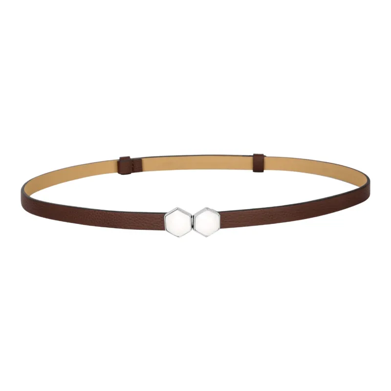 CATELLES Top Grain Cow Leather Leather Belts Women's Black/Red Coffee Camel Khaki 1.4cm-11