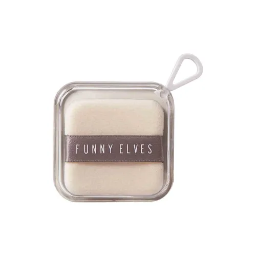 FUNNY ELVES Double-Sided Flock Skin-Friendly Powder Puff Portable Easy To Use