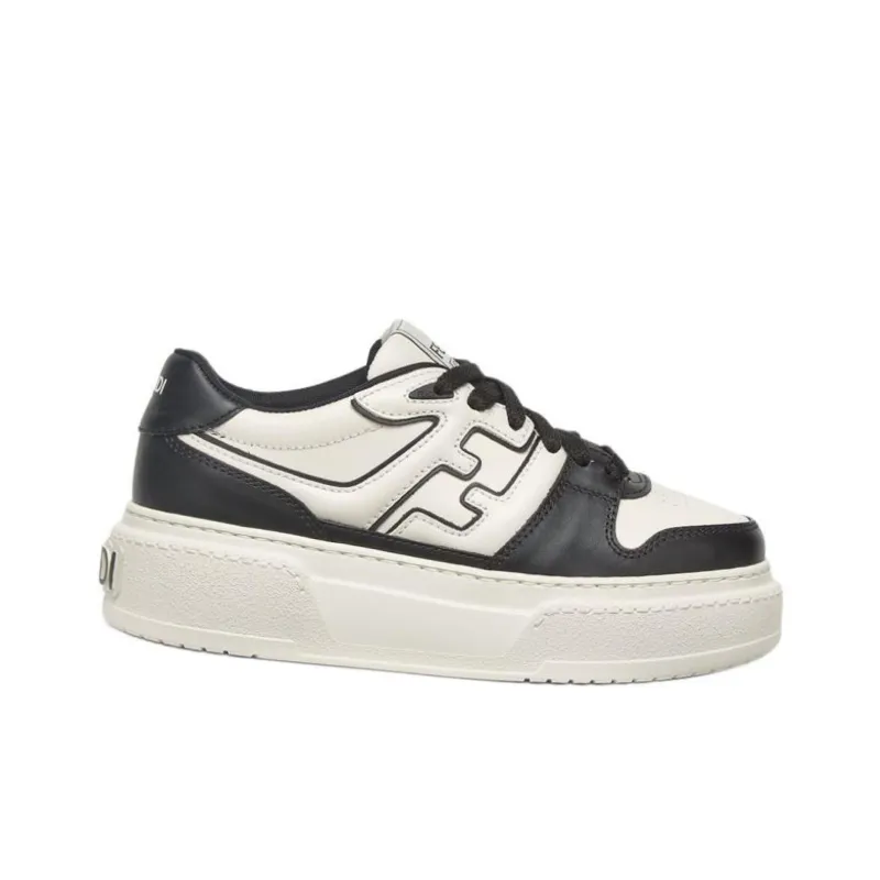 FENDI Match Platform White Black Women's-1