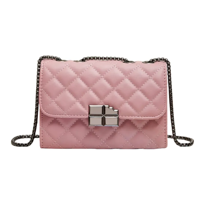 Worm's Home PU Crossbody Bag Women's Black White Pink-5