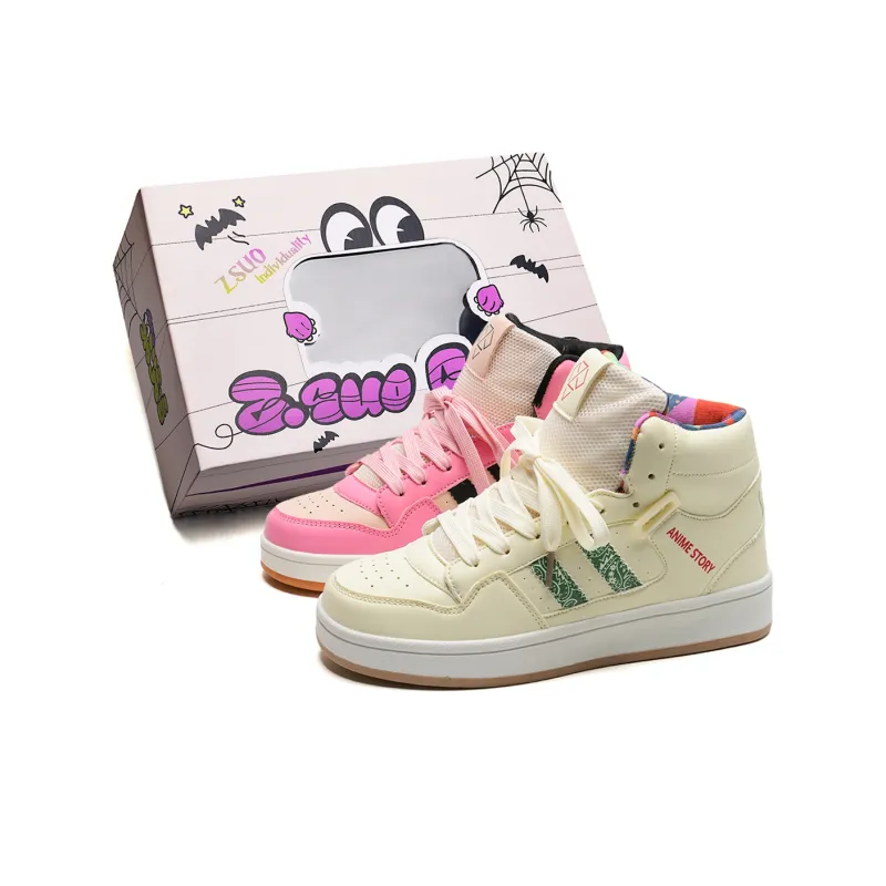 Z.SUO Coverage Impact Resistance Wear Resistant Height Increasing High Top Skateboard Shoes Unisex Box Included-19