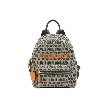 Teenmix Canvas Backpack Large Size Women's Black/Dark Blue