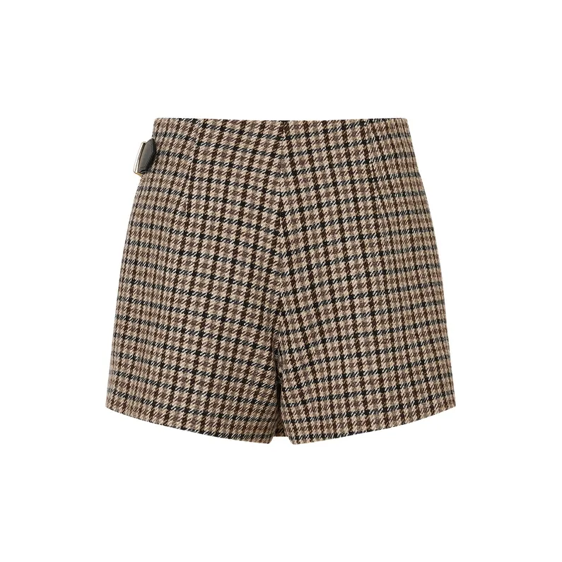 MOCO Casual Shorts Women's Multicolor Plaid-1