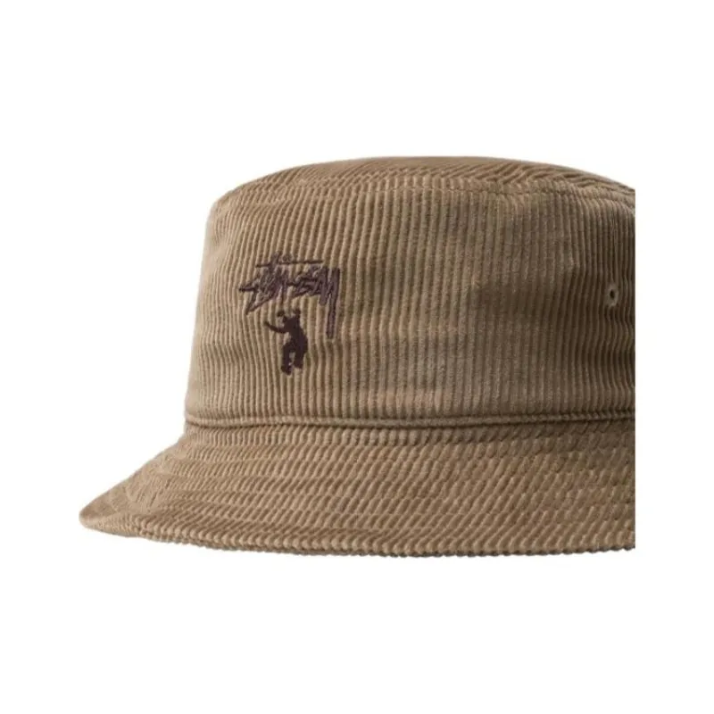Stussy Corduroy Bucket Hats Unisex Caramel-2