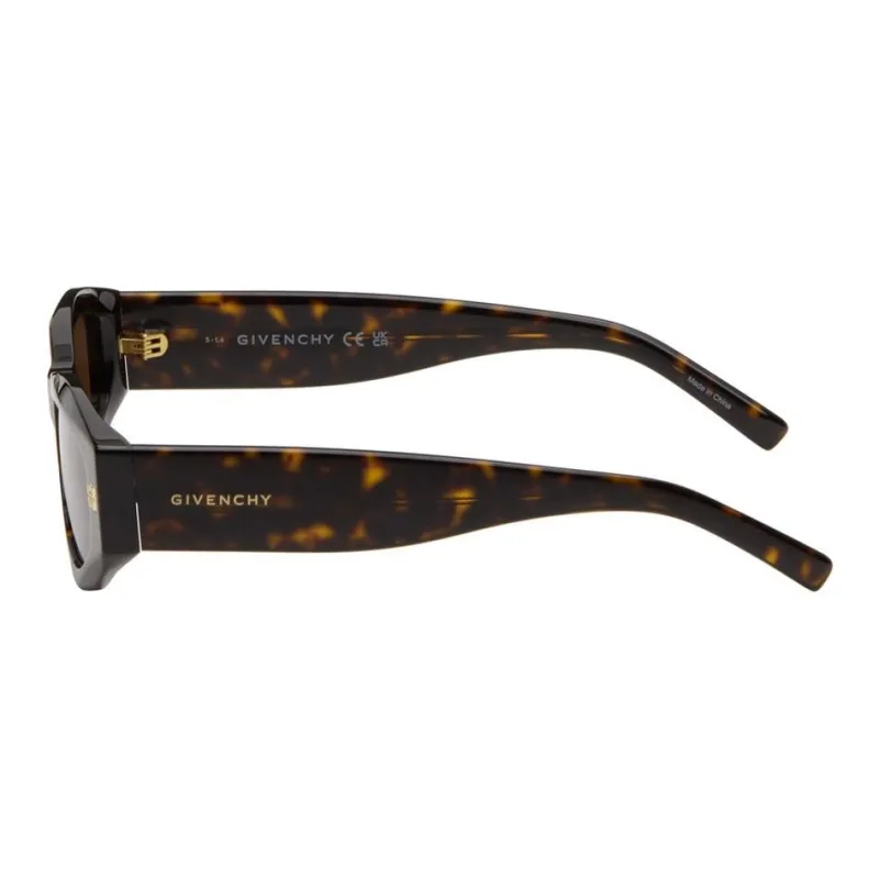 Givenchy Acetate Irregular Shape Sunglasses Men's Brown-2