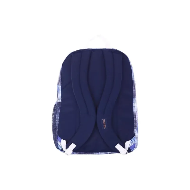 JanSport Polyester Backpack Medium Size Unisex Blue Polka Dots/Coral Red-2