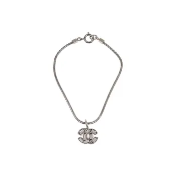CHANEL 2001 Rhinestone embellished Cc Pendant Bracelet