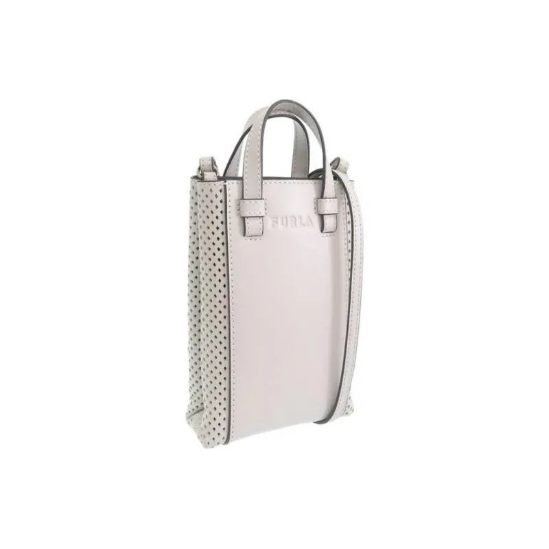 Furla Miastella Leather Shoulder Bag, Crossbody Bag, Handbag Mini Women's Cream White-1