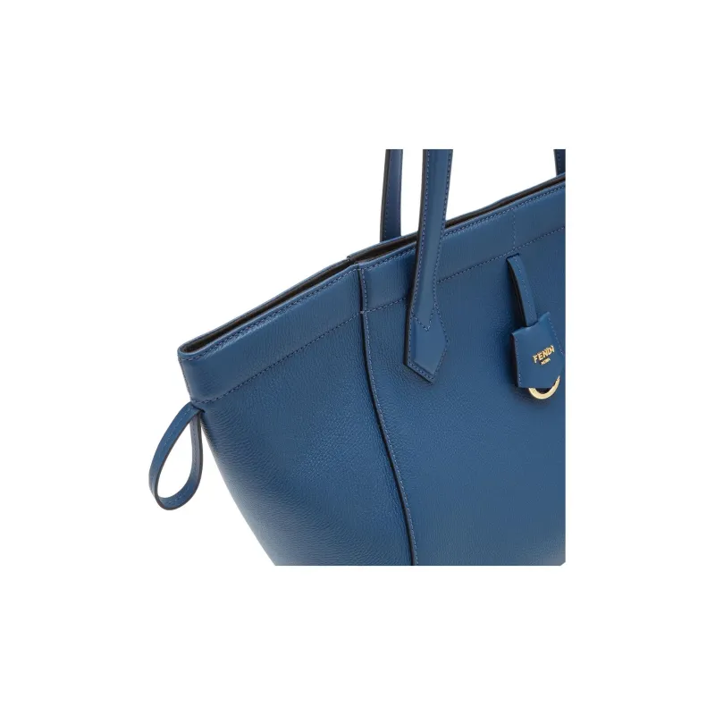 FENDI Origami Grain Leather Tote Bag, Shopping Bag, Handbag, Shoulder Bag Medium Size Women's Blue-6