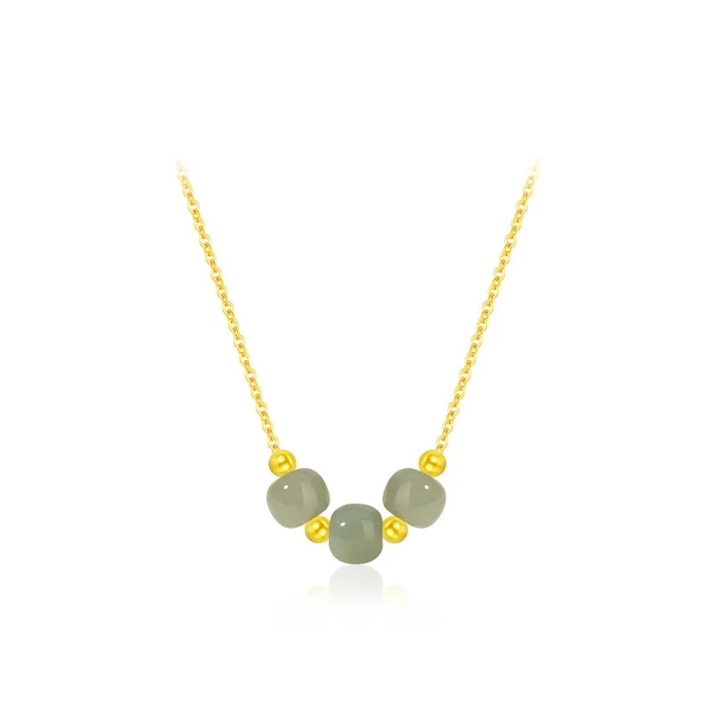 Cuz Strange Intention Hetian Jade Necklaces Green Jade Women's-0