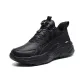 Black Gray, Fleece-Lined Insulated Shoes