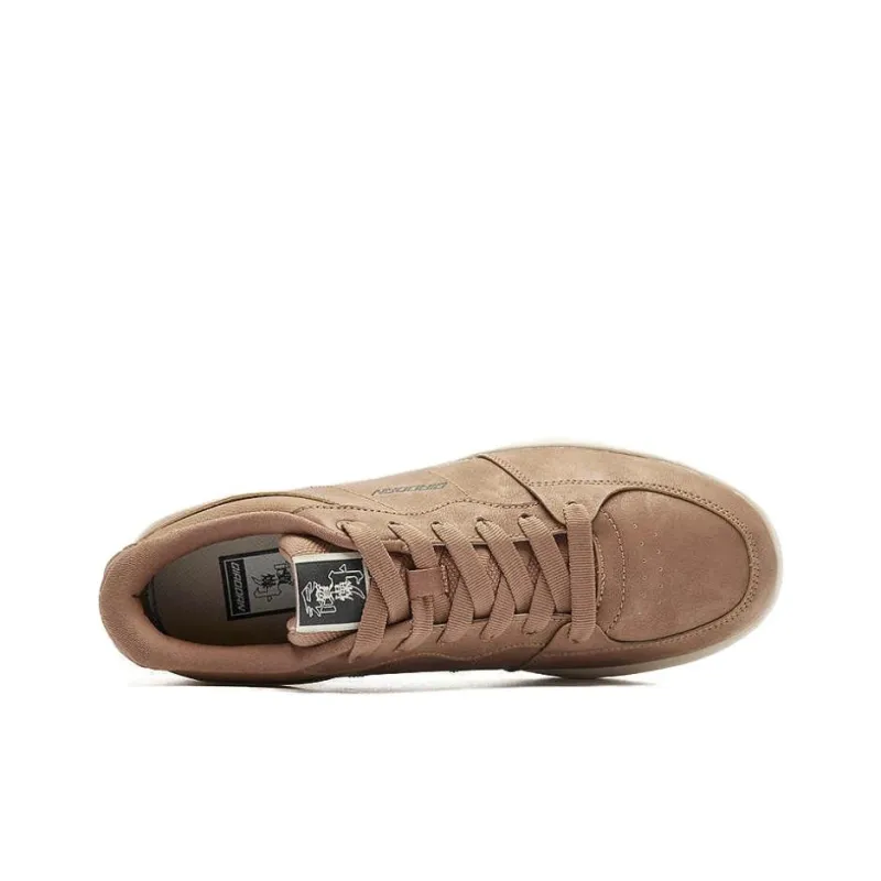 QIAODAN Non slip Lightweight Low Top Skateboard Shoes Men's Brown-3