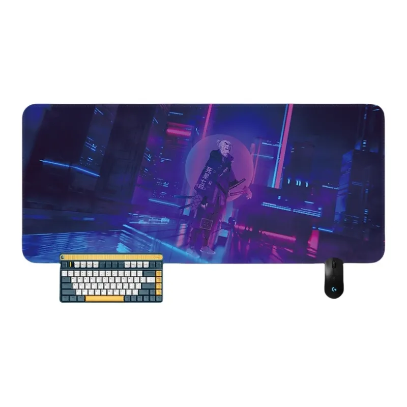 SHIBADU Rubber Cyberpunk Style Extra Large Gaming Esports Computer Desk Mat And Keyboard Pad For Men Mouse Pads-17